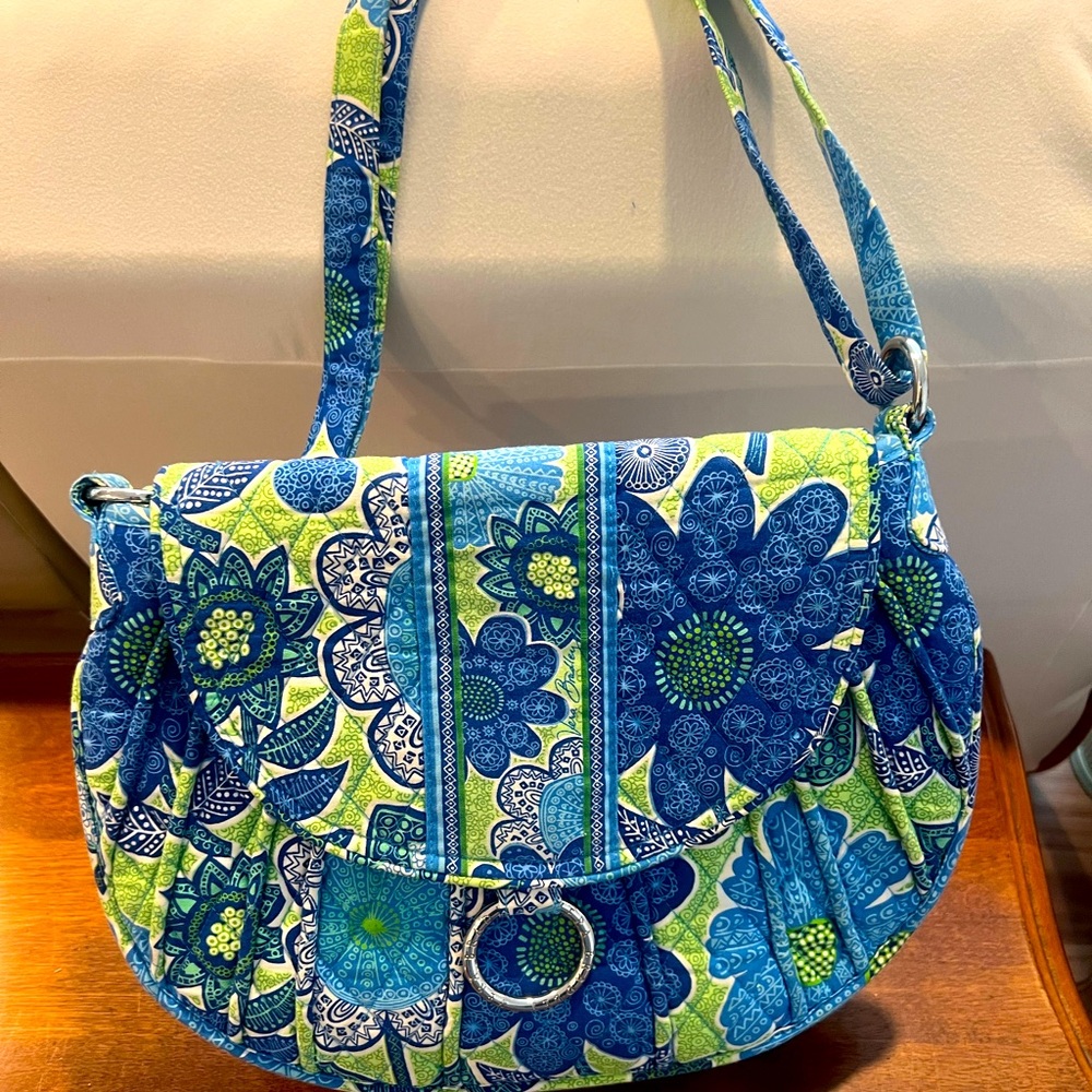 Vera Bradley with adjustable shoulder strap & at no cost trifold matching wallet